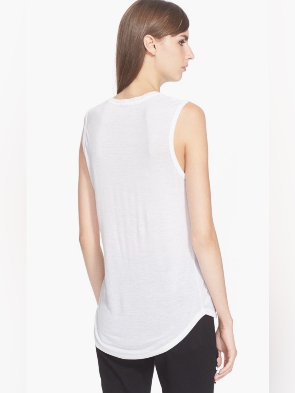 ATM Anthony Thomas Melillo White Scoop Neck Tank Top - Picture 4 of 10